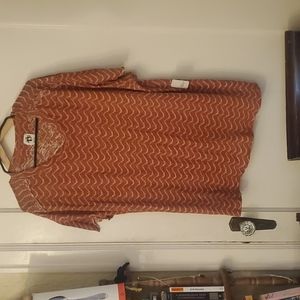 Free people linen/cotton blend tee. NWT. LARGE.